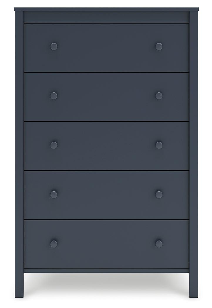 Simmenfort Navy Blue Chest of Drawers by Ashley at Eve Furniture