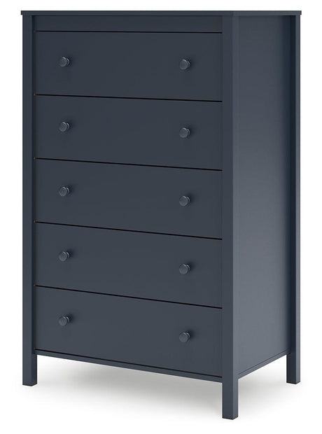 Simmenfort Navy Blue Chest of Drawers by Ashley at Eve Furniture