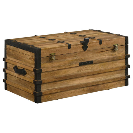 Simmons Natural/Black Rectangular Storage Trunk