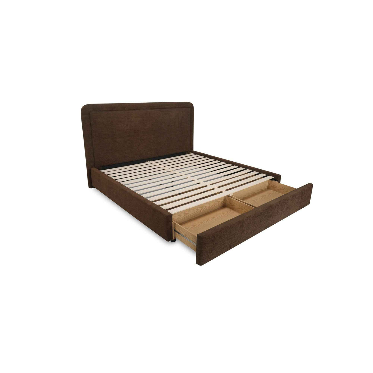 Simon Brown King Storage Bed by Moe's Home at Eve Furniture