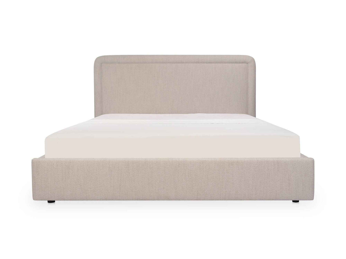 Simon Flecked Beige Queen Storage Bed