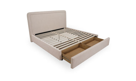 Simon King Storage Bed Flecked Beige by Moe's Home at Eve Furniture