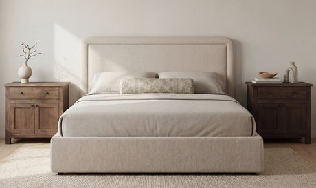 Simon King Storage Bed Flecked Beige by Moe's Home at Eve Furniture