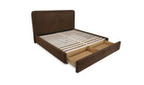 Simon Queen Storage Bed Brown by Moe's Home at Eve Furniture