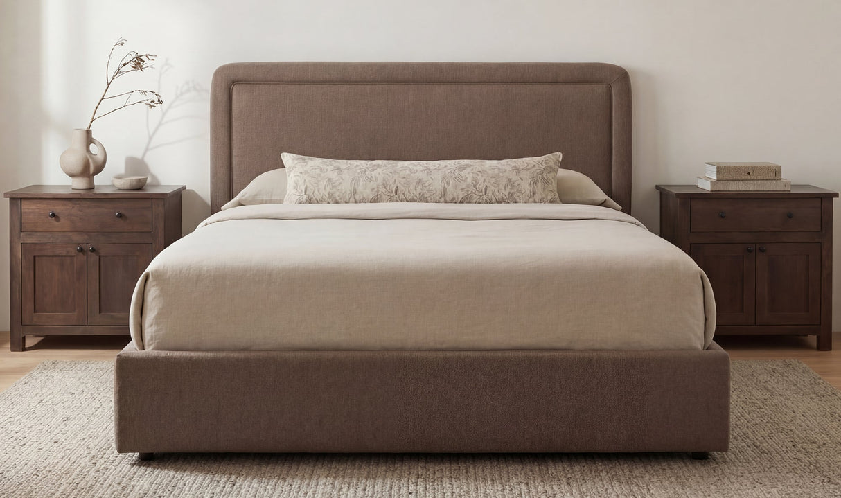Simon Queen Storage Bed Brown by Moe's Home at Eve Furniture