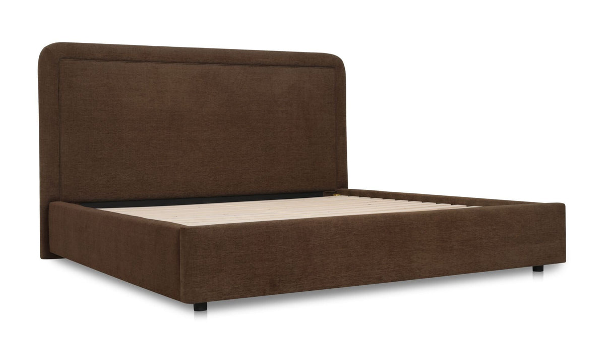 Simon Queen Storage Bed Brown by Moe's Home at Eve Furniture