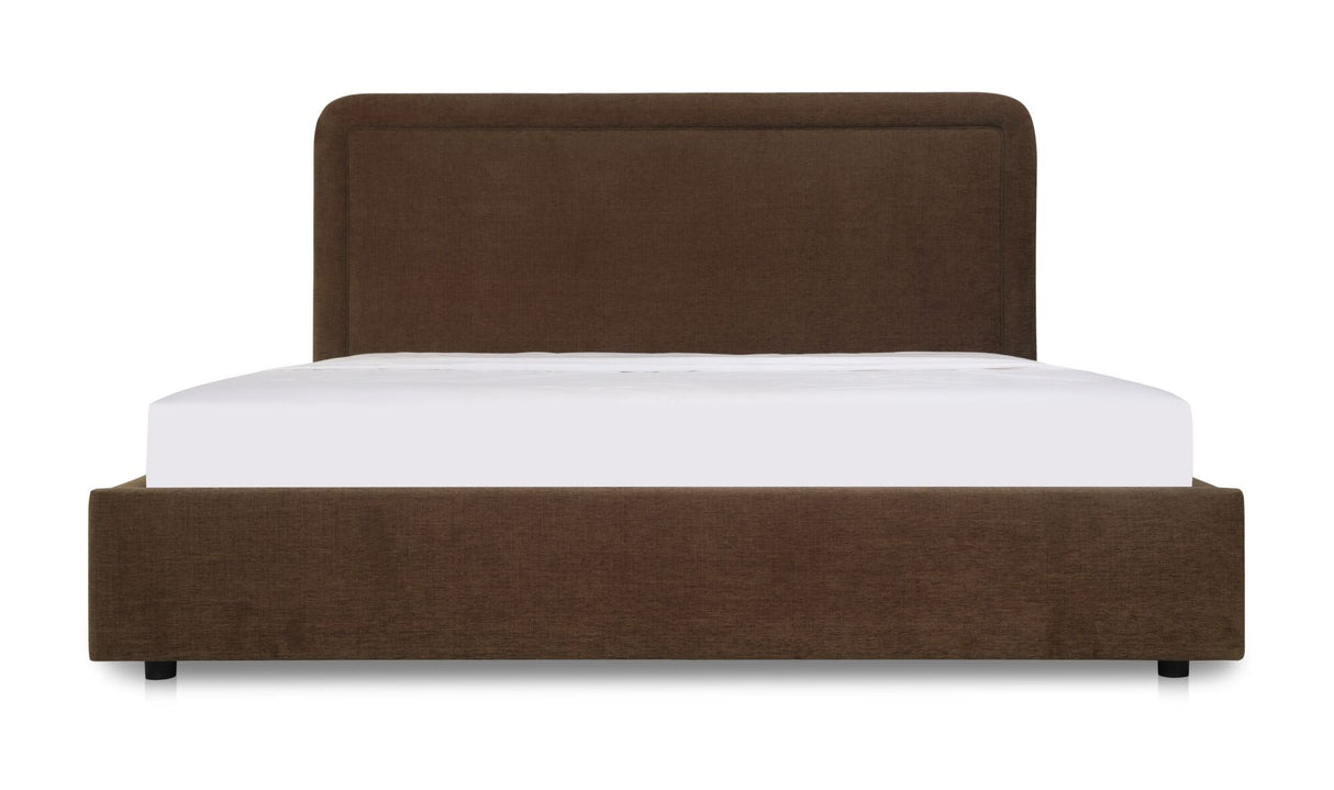 Simon Queen Storage Bed Brown by Moe's Home at Eve Furniture