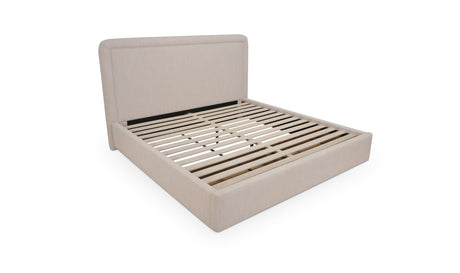 Simon Queen Storage Bed Flecked Beige by Moe's Home at Eve Furniture