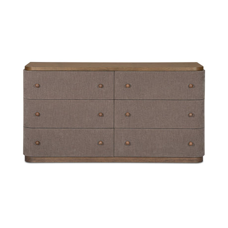 Simone Brown 6 Drawer Dresser by MOES at Eve Furniture
