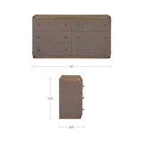 Simone Brown 6 Drawer Dresser by Moe's Home at Eve Furniture