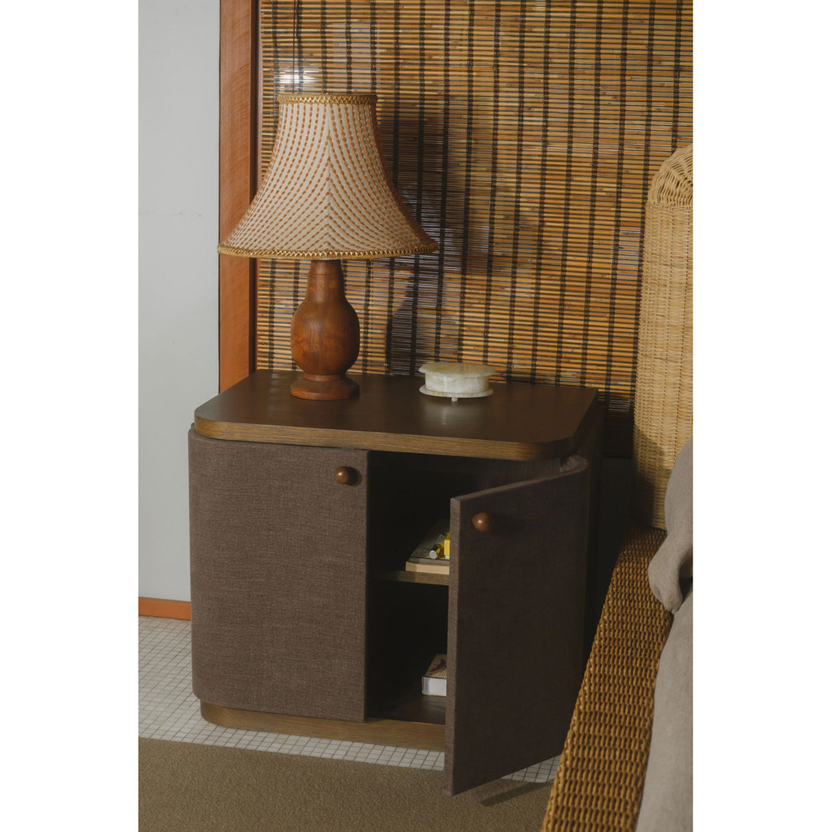 Simone Brown Nightstand by MOES at Eve Furniture