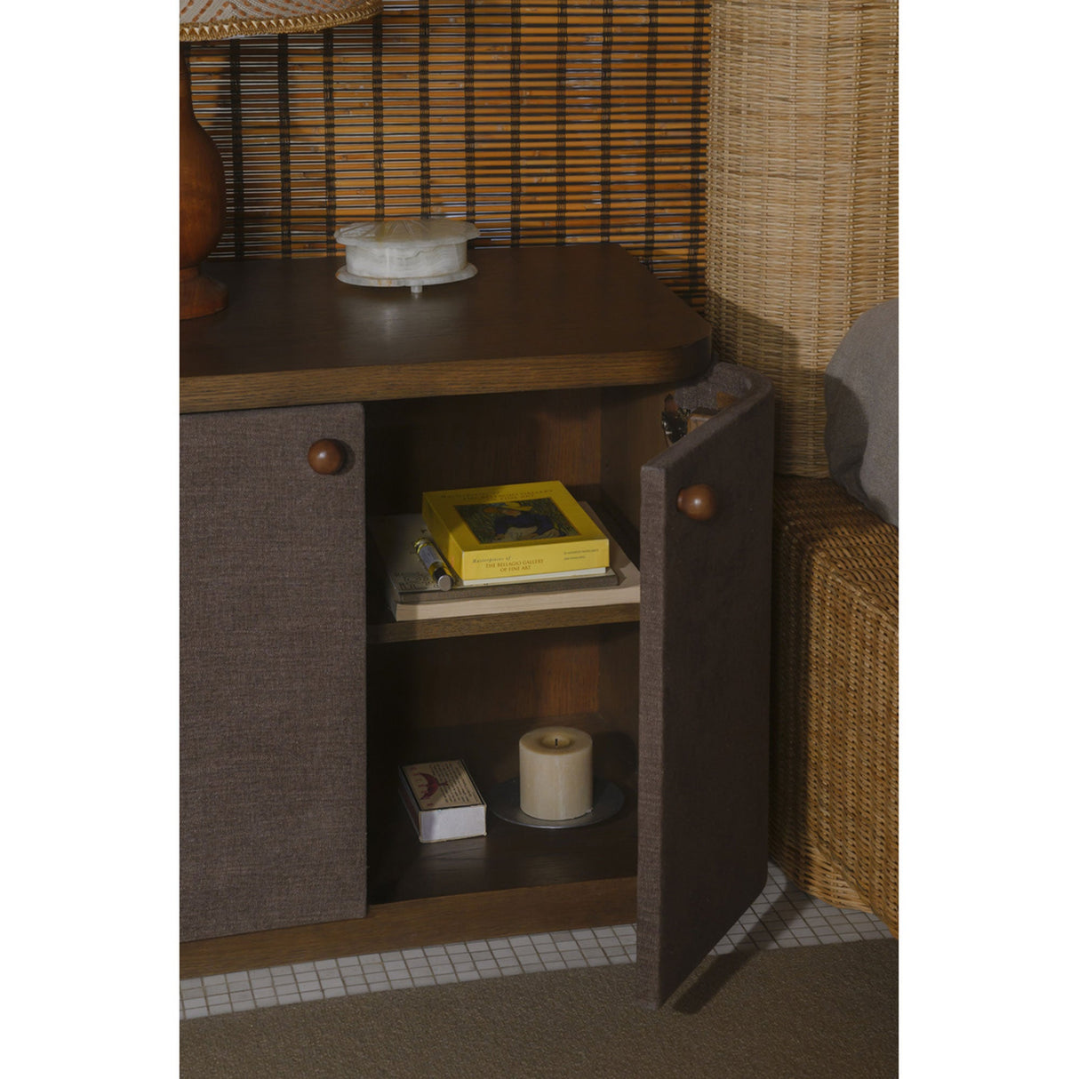 Simone Brown Nightstand by MOES at Eve Furniture