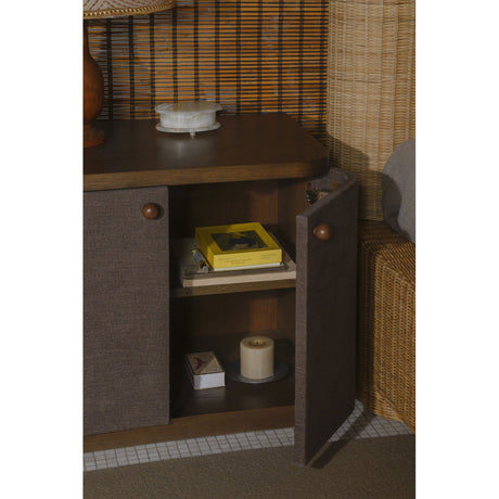 Simone Brown Nightstand by MOES at Eve Furniture