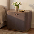Simone Brown Nightstand by Moe's Home at Eve Furniture