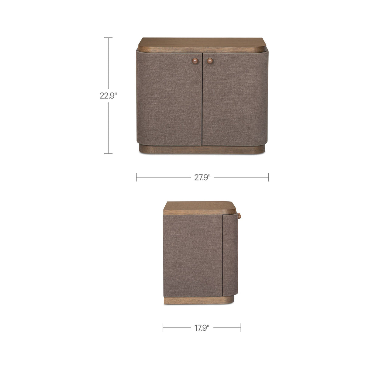 Simone Brown Nightstand by Moe's Home at Eve Furniture