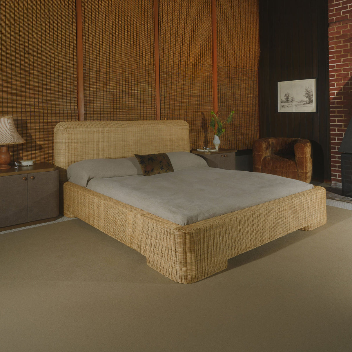 Simone Brown Nightstand by Moe's Home at Eve Furniture