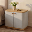 Simone Cream/Natural Nightstand by Moe's Home at Eve Furniture