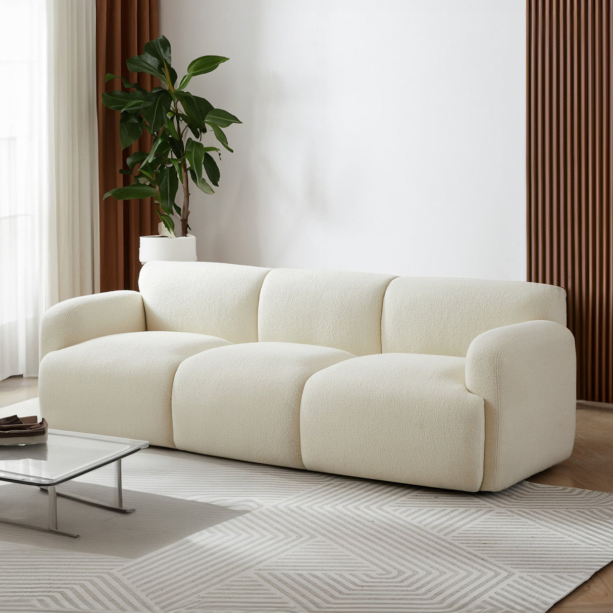 boucle modular sofa