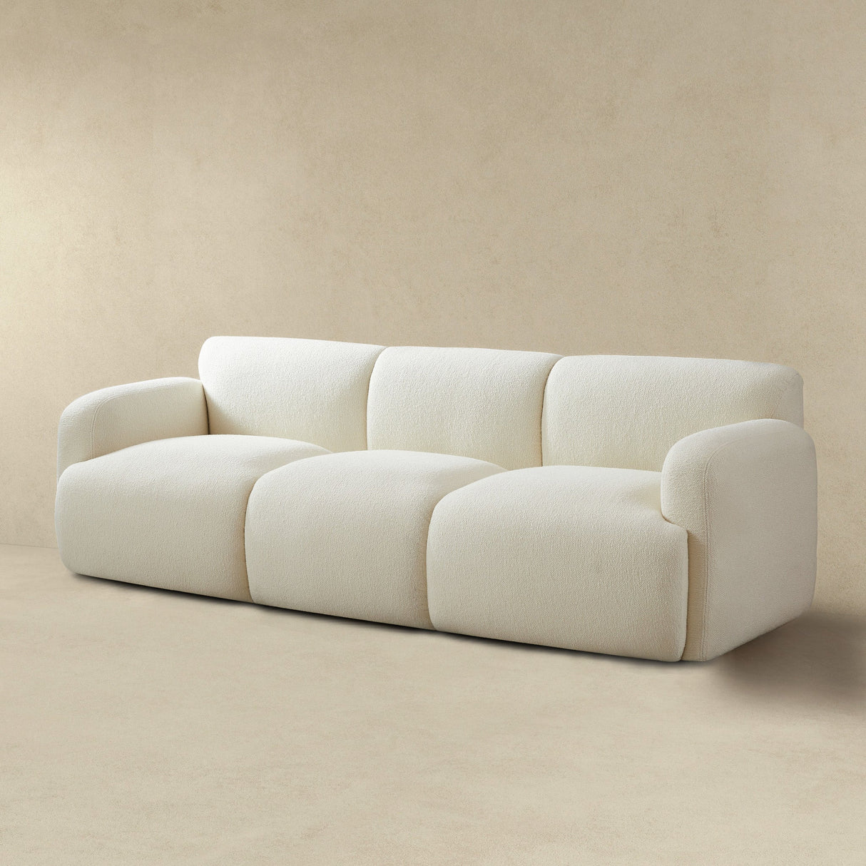 Boucle fabric sofa