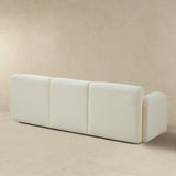 White boucle sofa