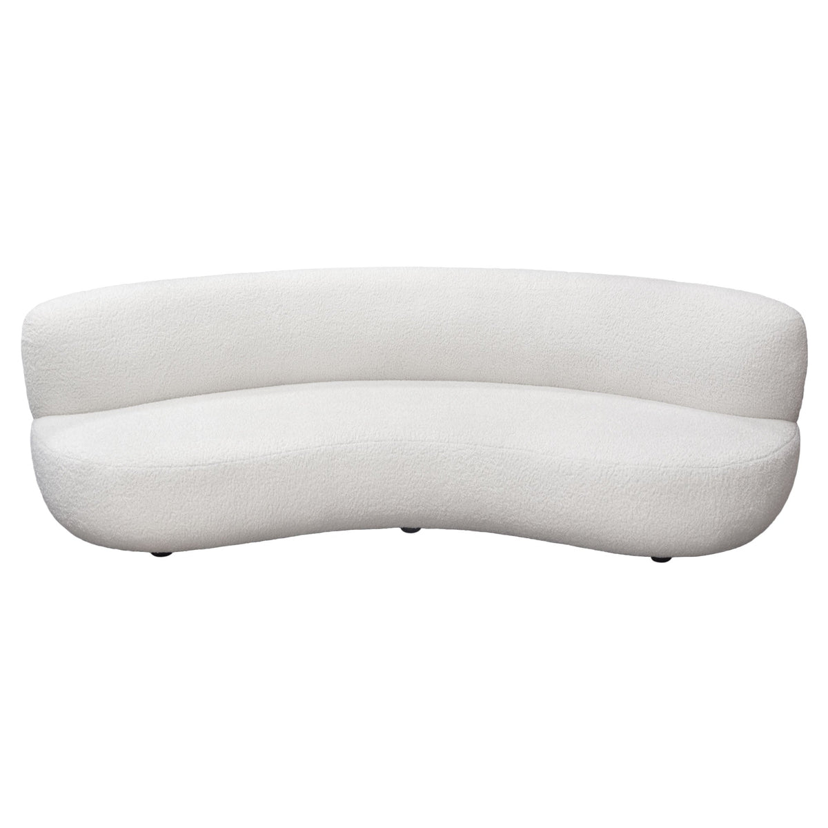 Simone White Curved Sofa by Diamond Sofa at Eve Furniture