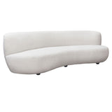 Simone White Curved Sofa by Diamond Sofa at Eve Furniture