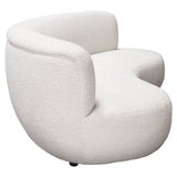Simone White Curved Sofa by Diamond Sofa at Eve Furniture