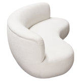 Simone White Curved Sofa by Diamond Sofa at Eve Furniture