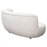 Simone White Curved Sofa by Diamond Sofa at Eve Furniture