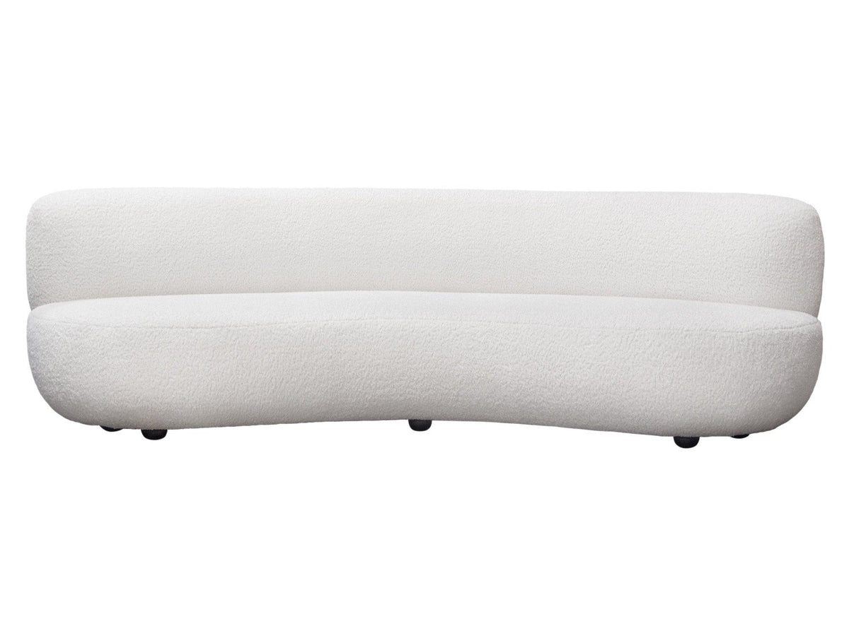 Simone White Curved Sofa by Diamond Sofa at Eve Furniture