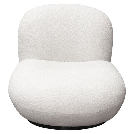 Simone White Swivel Accent Chair by Diamond Sofa at Eve Furniture