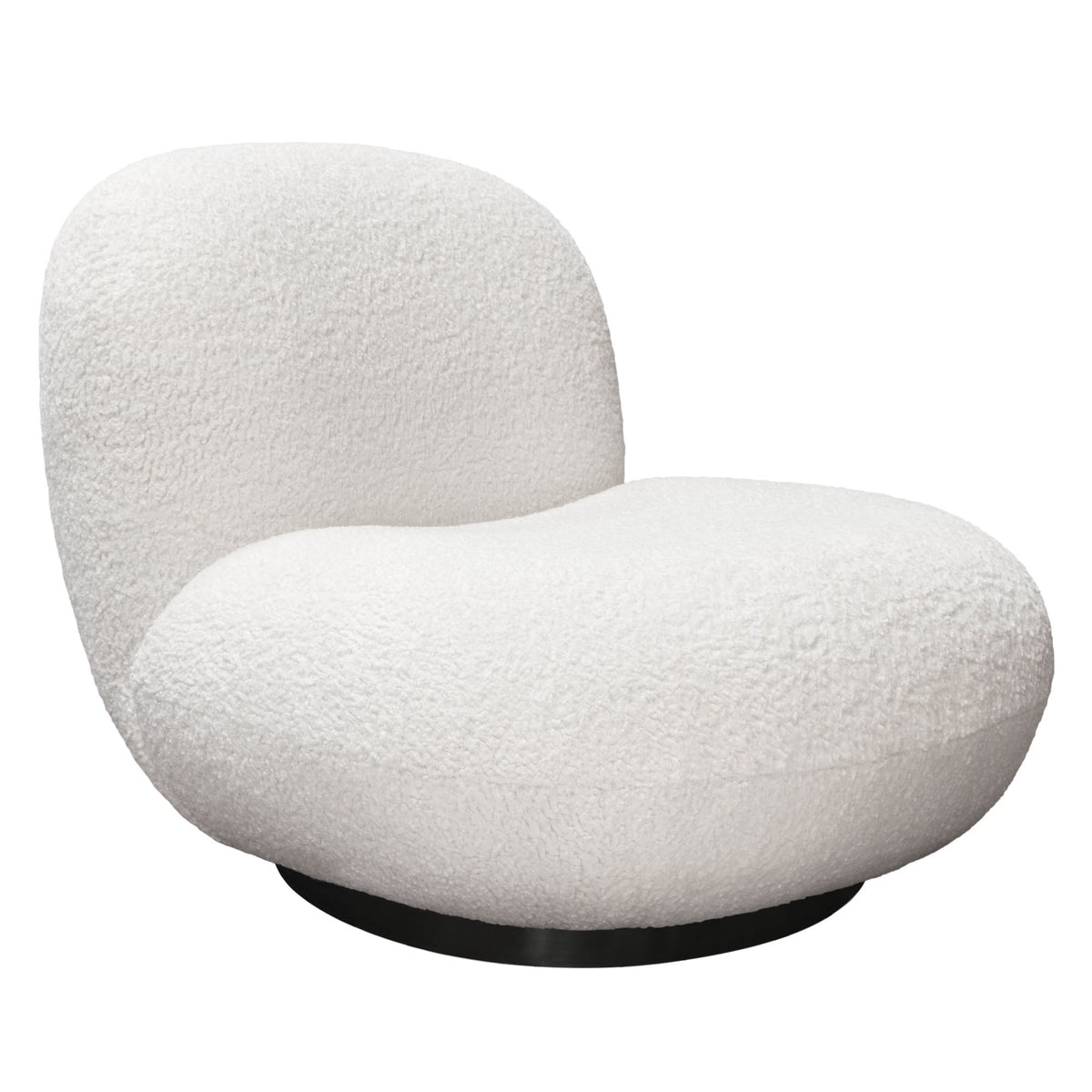 Simone White Swivel Accent Chair by Diamond Sofa at Eve Furniture