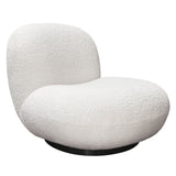 Simone White Swivel Accent Chair by Diamond Sofa at Eve Furniture