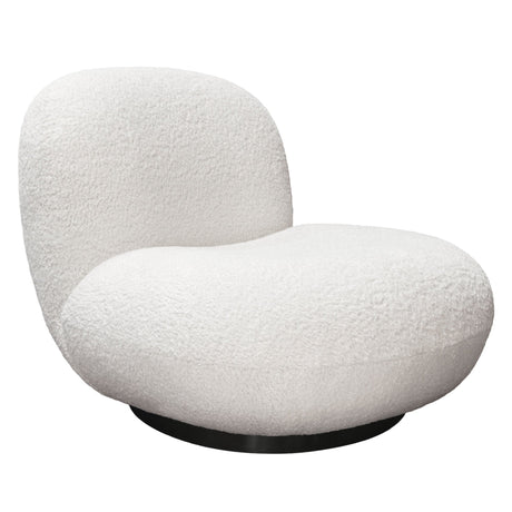 Simone White Swivel Accent Chair by Diamond Sofa at Eve Furniture