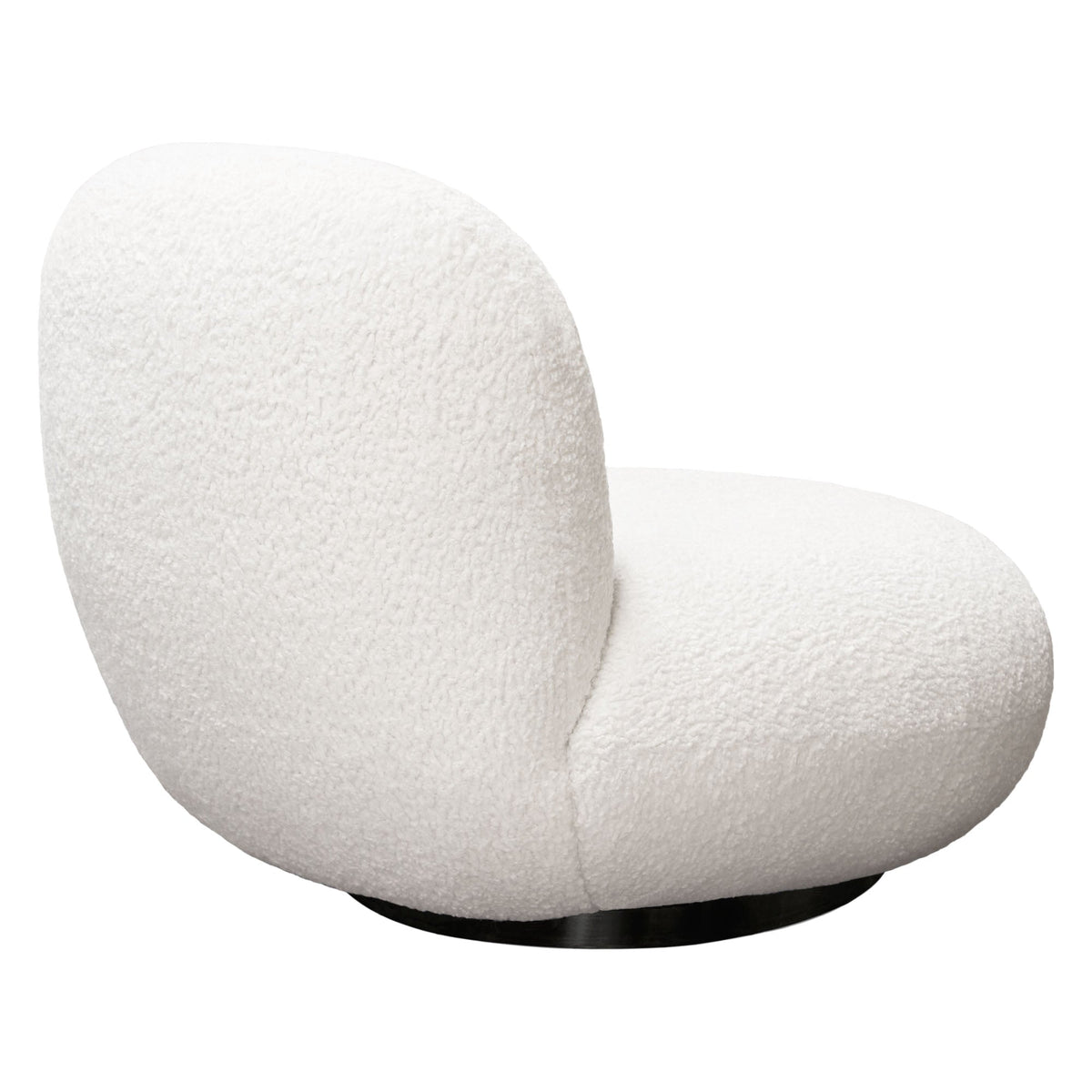 Simone White Swivel Accent Chair by Diamond Sofa at Eve Furniture