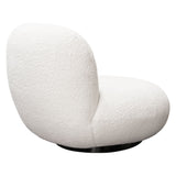 Simone White Swivel Accent Chair by Diamond Sofa at Eve Furniture