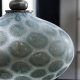 Simons Blue/Brushed Nickel Table Lamp With Night Light by Crestview at Eve Furniture