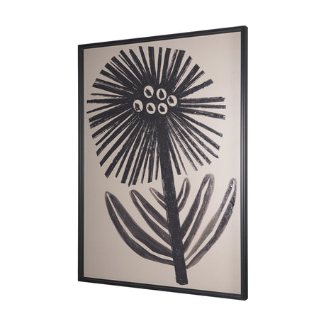 Simple Floral-Bloom by Mercana Studio a Hand Embellished Textured Framed Art Print by Mercana at Eve Furniture