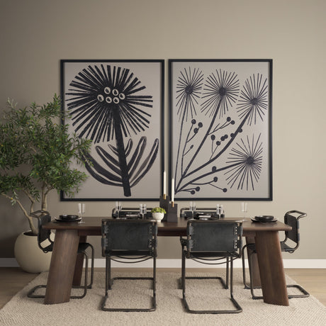 Simple Floral-Bloom by Mercana Studio a Hand Embellished Textured Framed Art Print by Mercana at Eve Furniture