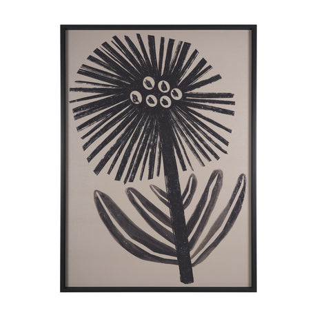 Simple Floral-Bloom by Mercana Studio a Hand Embellished Textured Framed Art Print by Mercana at Eve Furniture
