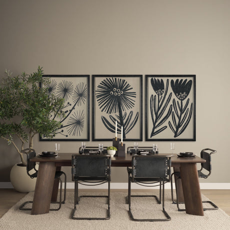 Simple Floral - Bloom by Mercana Studio Hand Embellished Textured Framed Art Photo Matted under Glas by Mercana at Eve Furniture