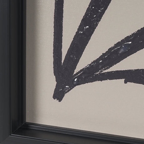 Simple Floral-Grow by Mercana Studio a Hand Embellished Textured Framed Art Print by Mercana at Eve Furniture
