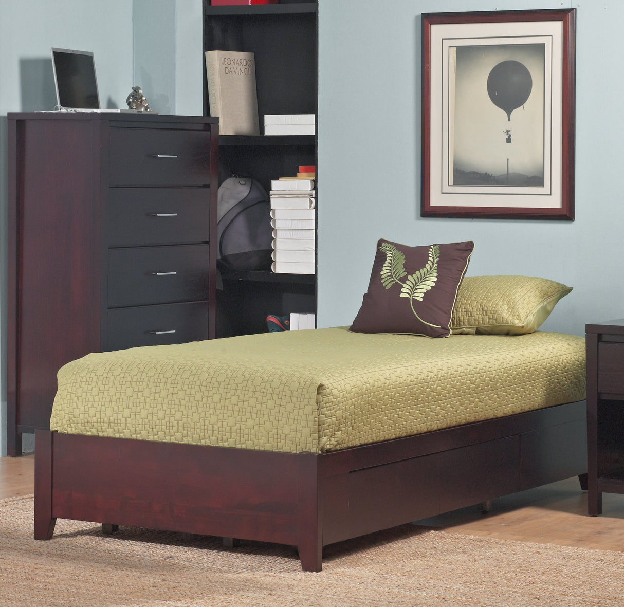 Simple Wood Full Storage Bed in Espresso by Modus Furniture at Eve Furniture