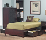 Simple Wood Queen Storage Bed in Espresso by Modus Furniture at Eve Furniture