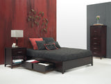 Simple Wood Queen Storage Bed in Espresso by Modus Furniture at Eve Furniture