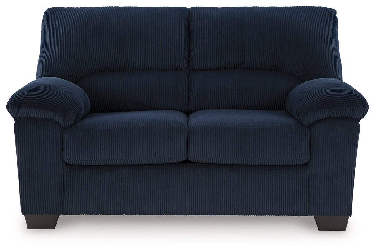 SimpleJoy Navy Loveseat