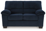 SimpleJoy Navy Loveseat