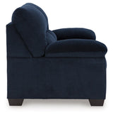 SimpleJoy Navy Loveseat by Ashley at Eve Furniture