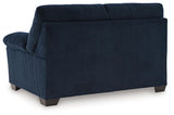SimpleJoy Navy Loveseat by Ashley at Eve Furniture