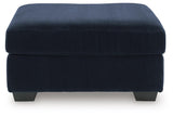 SimpleJoy Navy Oversized Accent Ottoman by Ashley at Eve Furniture